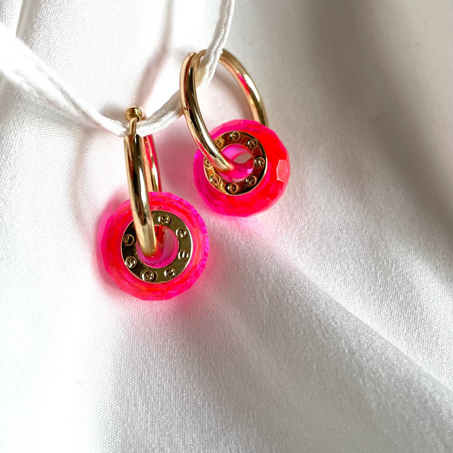 Big Creolen LOVE Hoops Paradise Pink