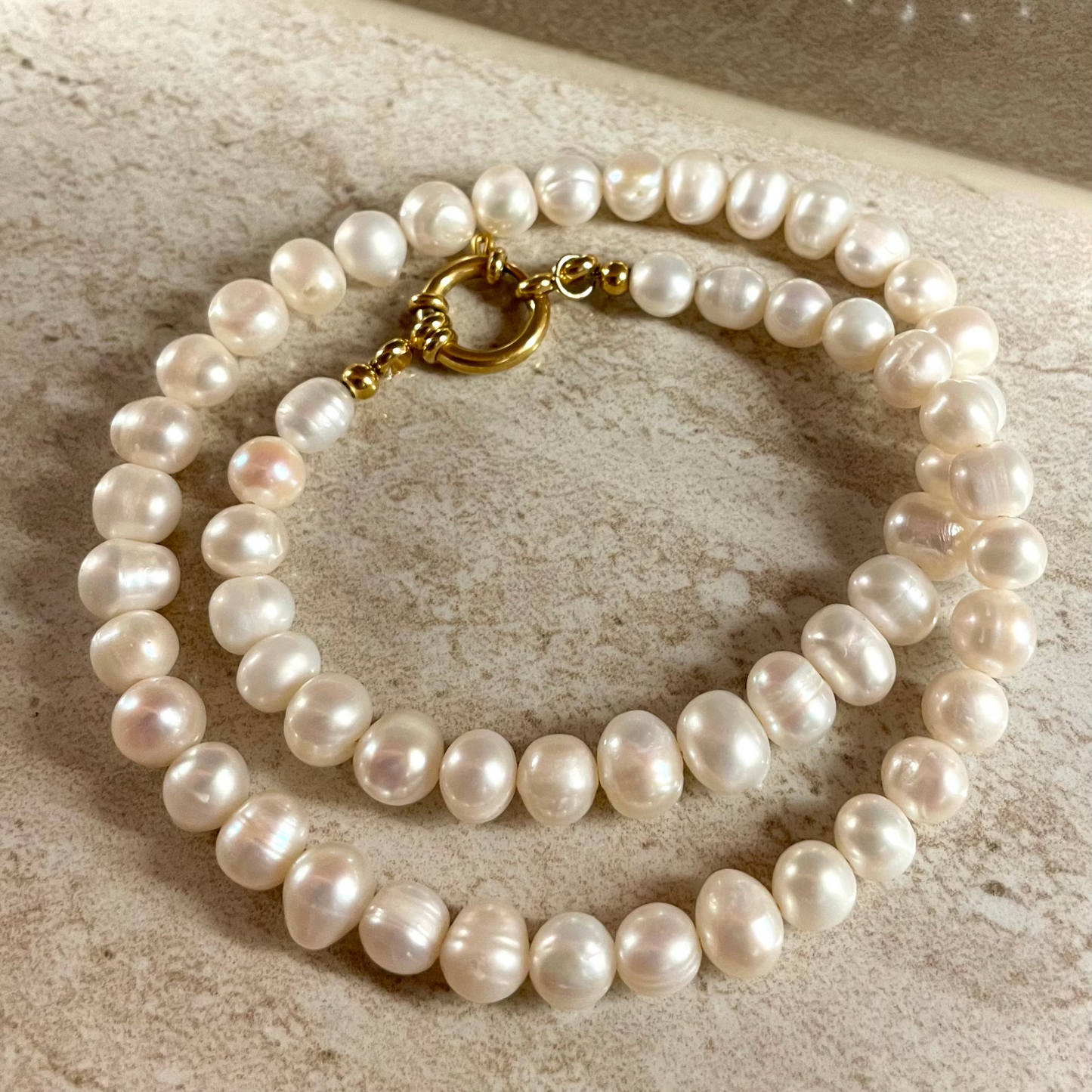 Collier Big Pearl mit Ringverschluss