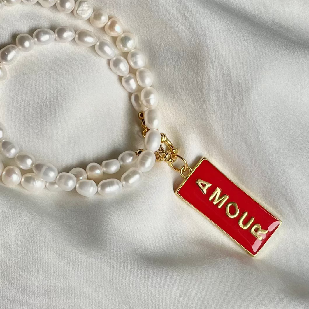 Collier Big Pearl mit Ringverschluss