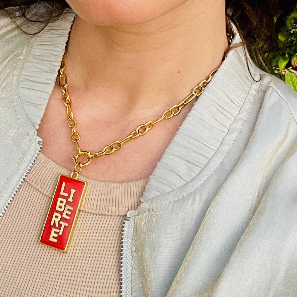 Statement Anhänger LIBERTÉ