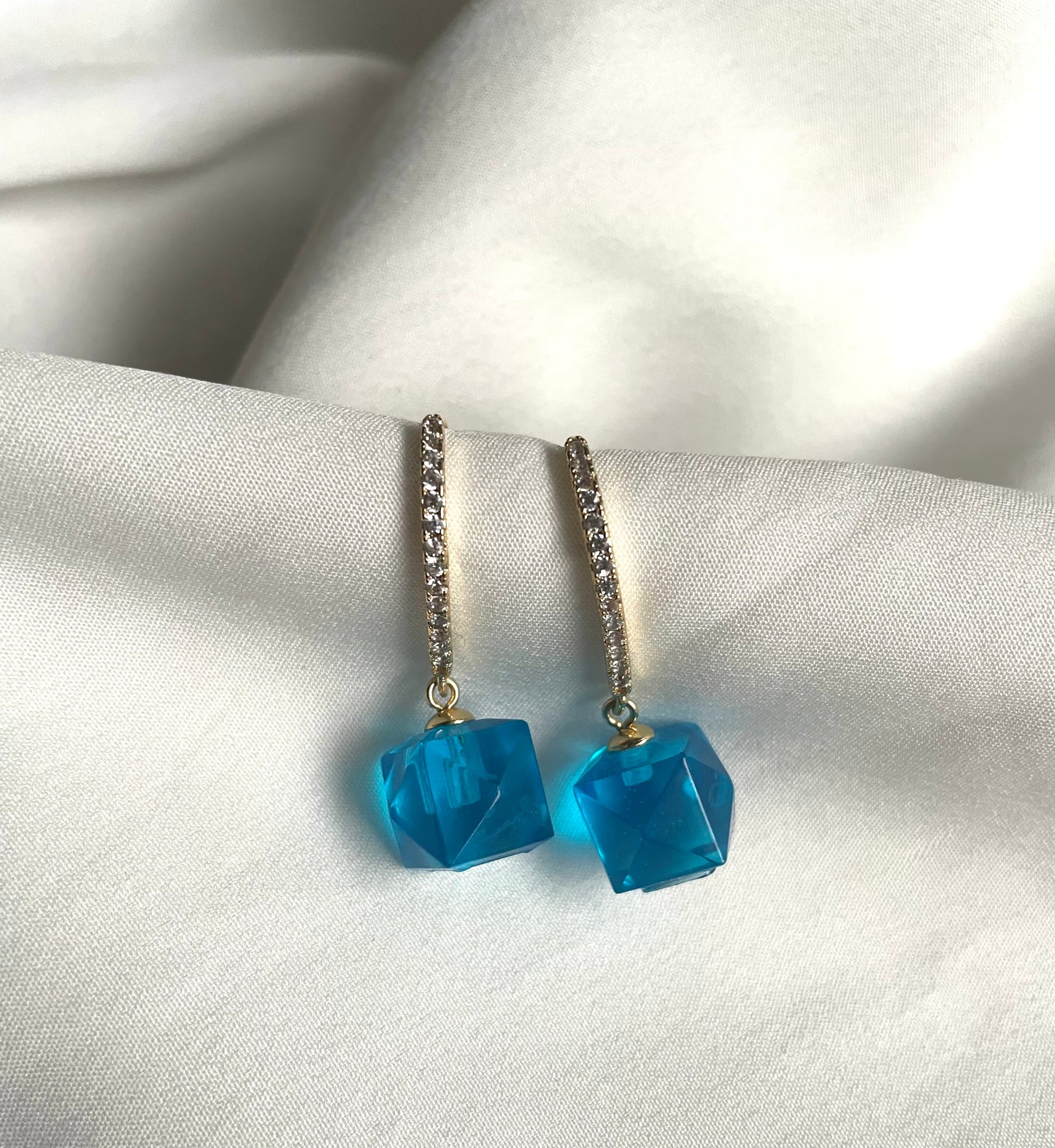 Ohrringe Paradise Pavé "Ocean Blue"