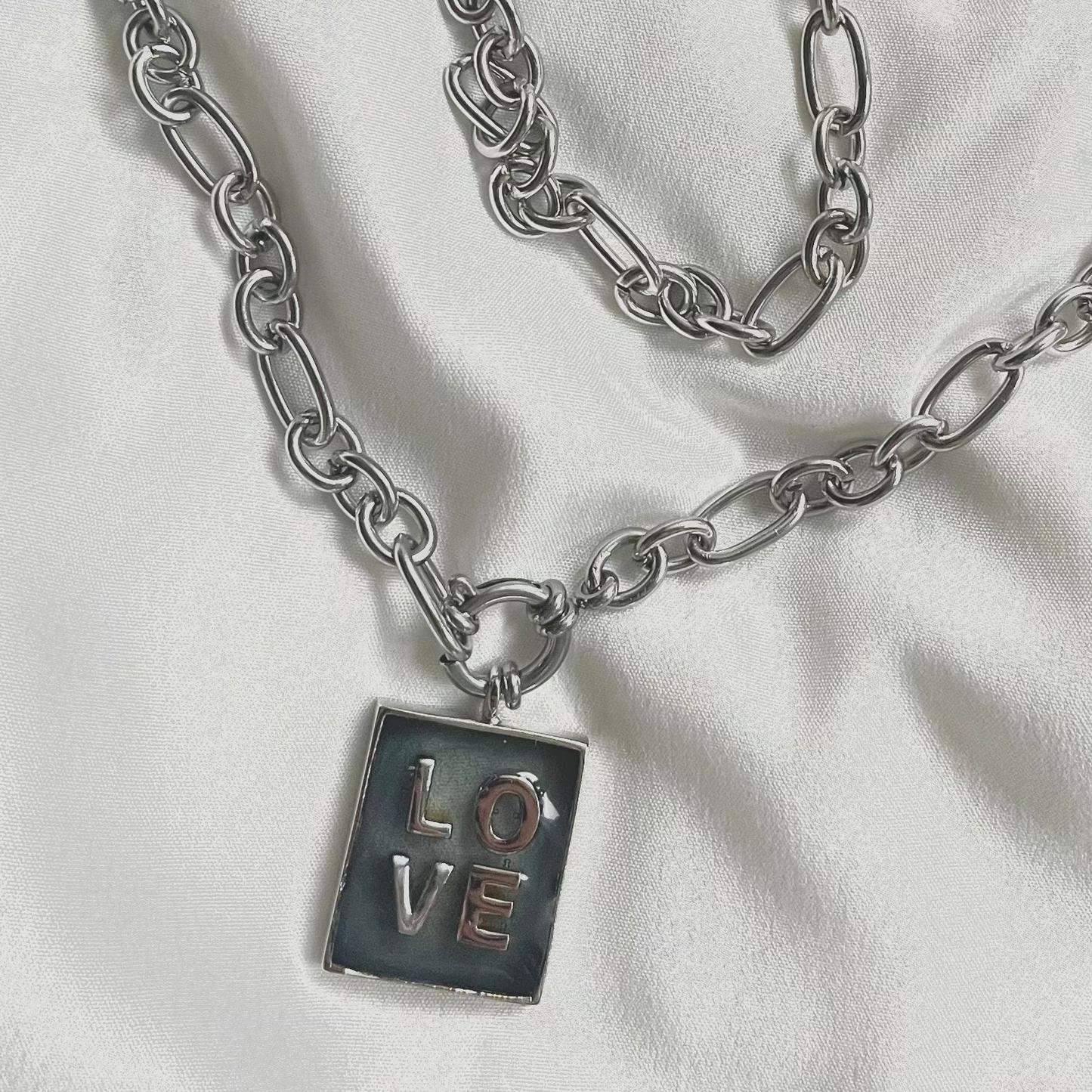 Collier BUBBLE SILBER mit Ringverschluss