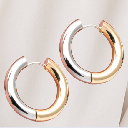 Ohrringe Creolen Prata e Oro