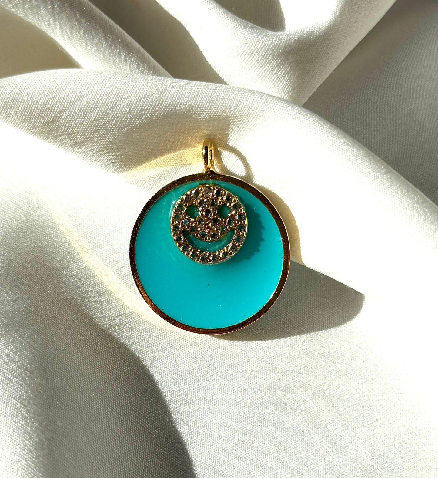 Statement Anhänger ROUND CLOUD SMILE