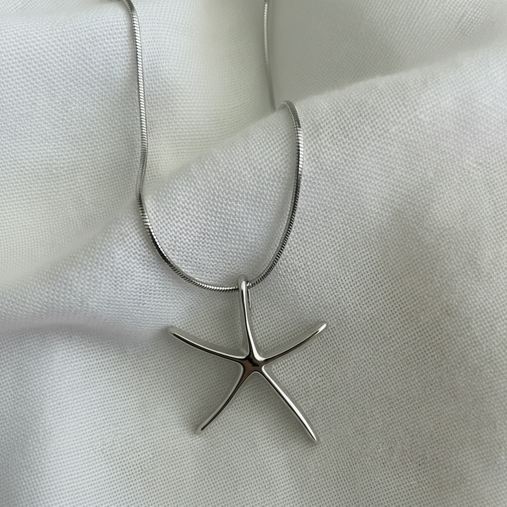 JUNGSundMEER Starfish Anhänger Gold - wahlweise mit Kette