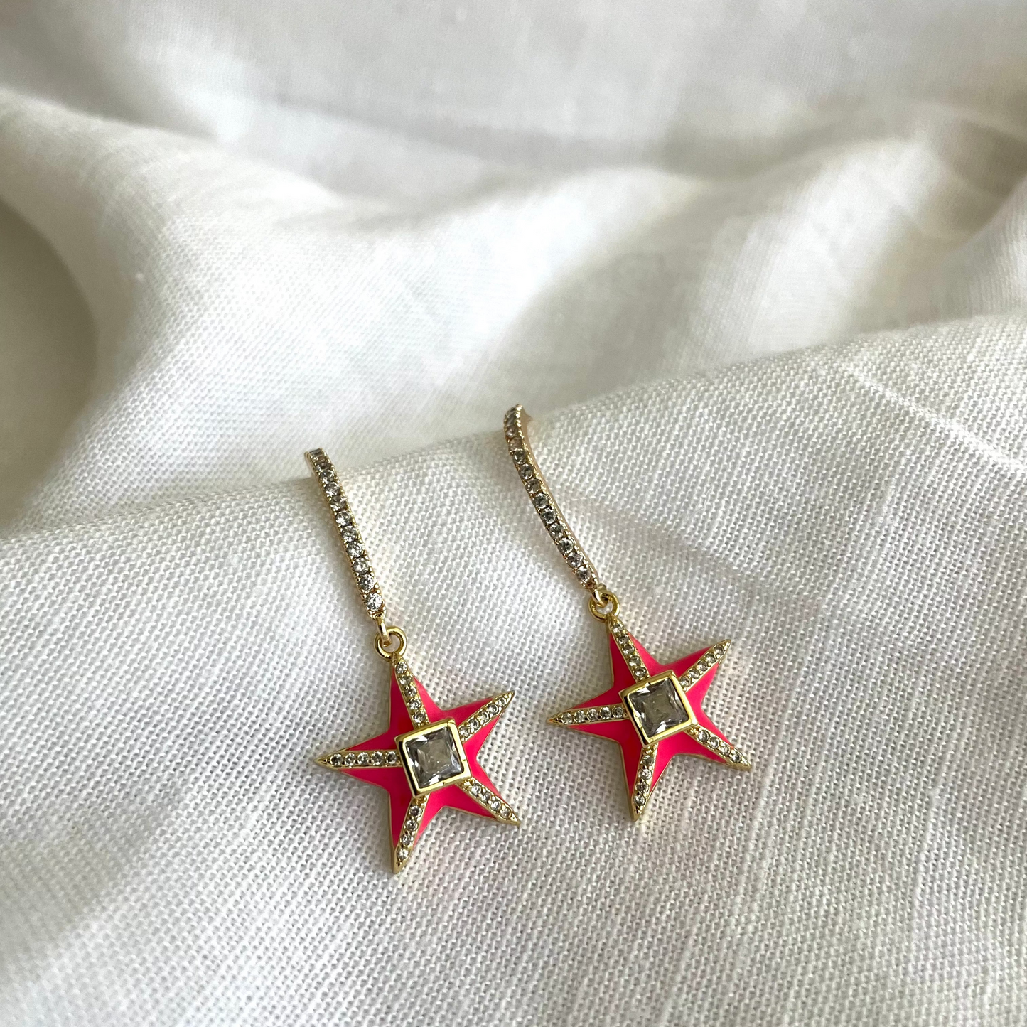 Ohrringe Rock Stars - neon pink