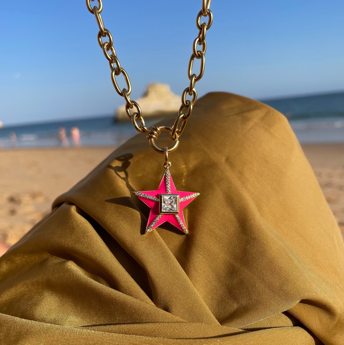 Anhänger Rock Stars - neon pink