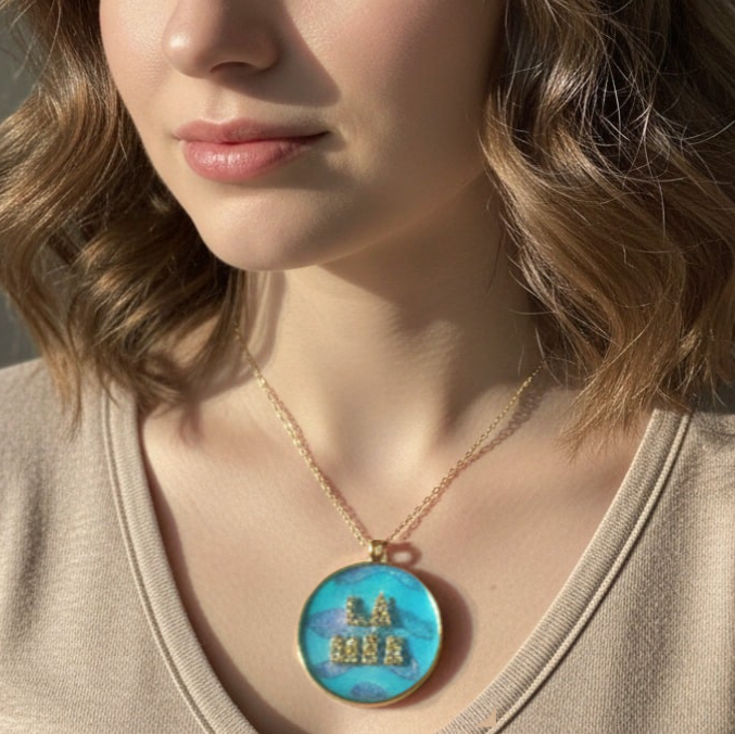 Statement Anhänger BIG ROUND "La Mer"
