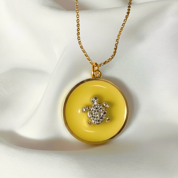 Statement Anhänger ROUND TURTLE - Limoncello & more